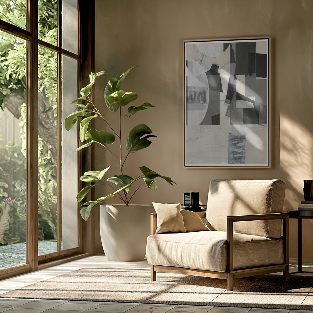 Monochrome compositie nr. 2 | Poster