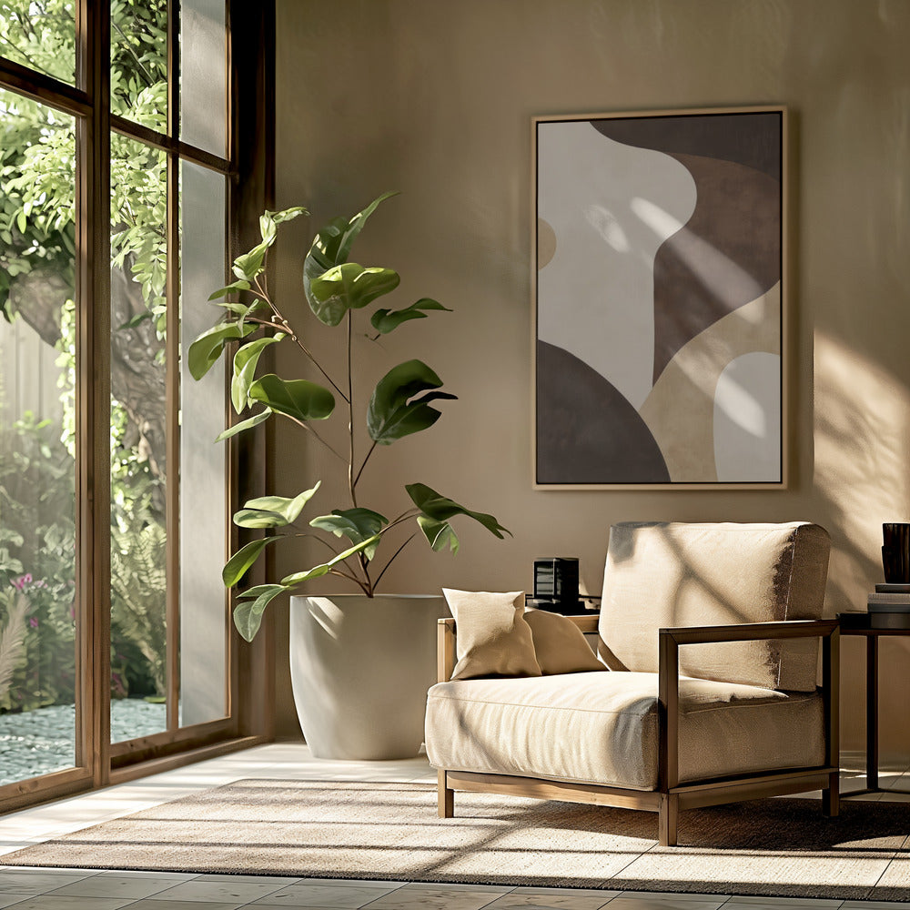 Bruine tinten Geometrisch 2 | Poster