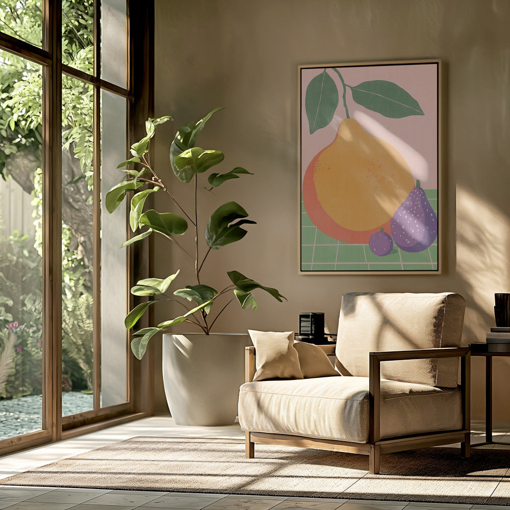 Fruit Illustration Pear and Figs | Poster