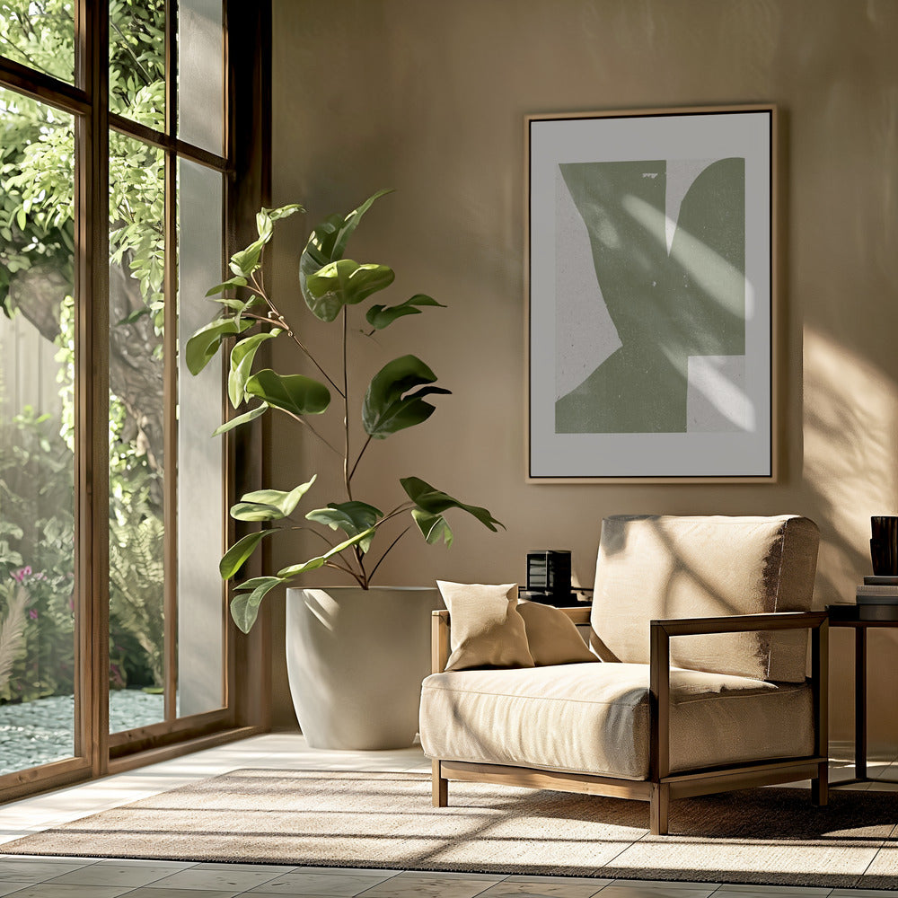 Groene abstracte vorm | Poster