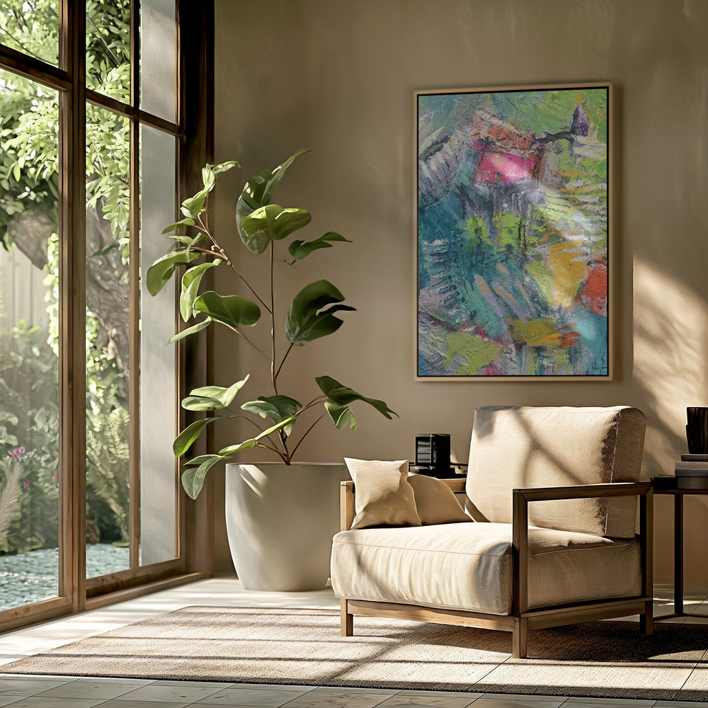 Expressionistisch kleurrijk abstract | Poster
