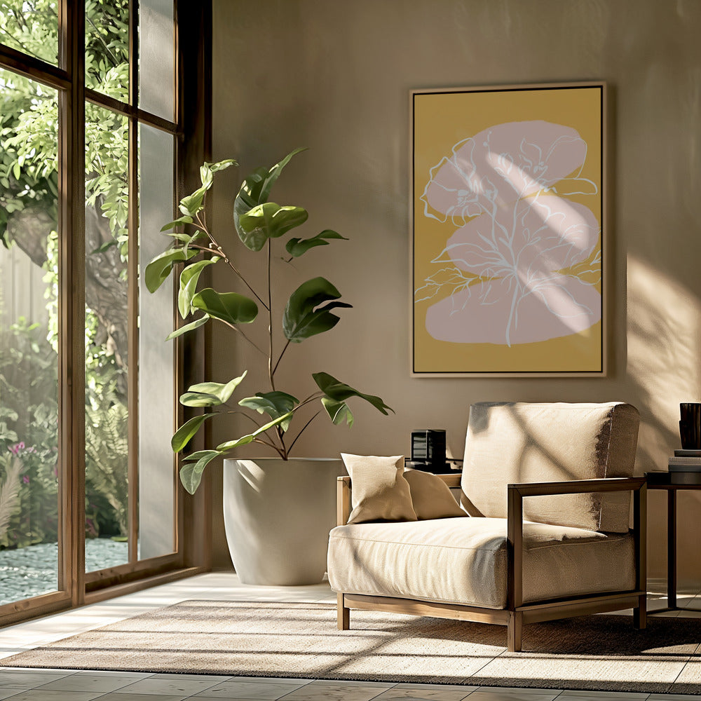 Bloemblaadjessilhouetten | Poster