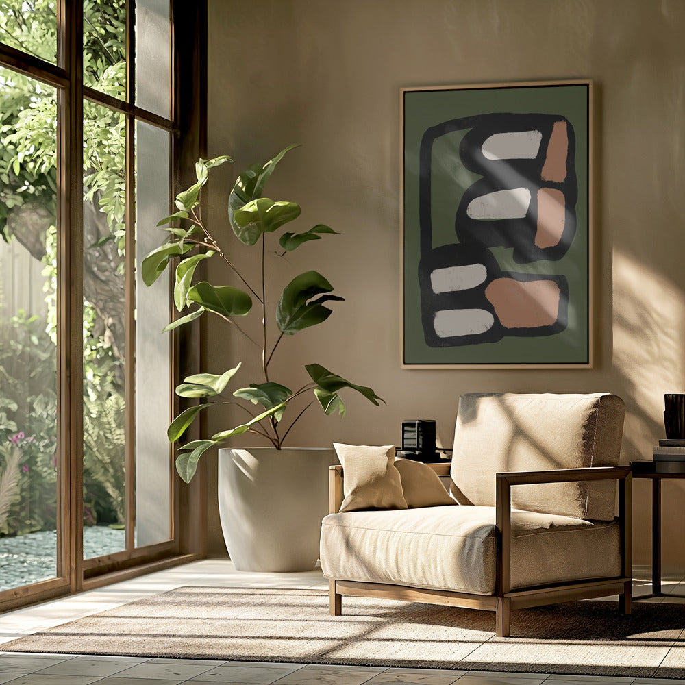 Oval abstract green | Poster
