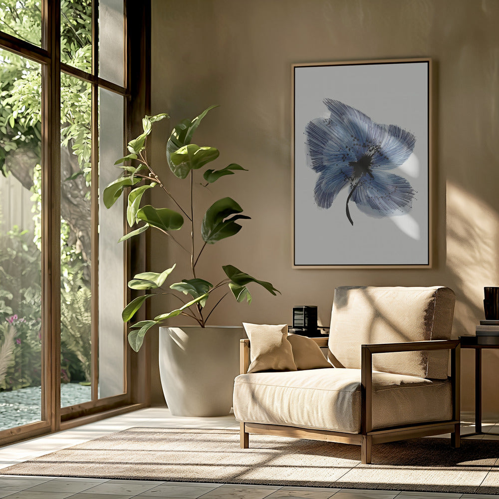 Blauwe Bloem 3 | Poster