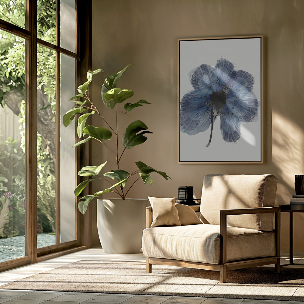 Blauwe Bloem 2 | Poster