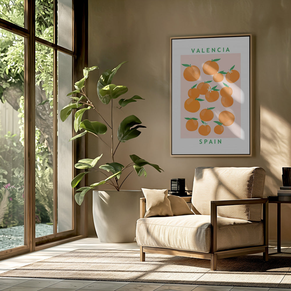 Bloemenmarkt Sinaasappels | Poster