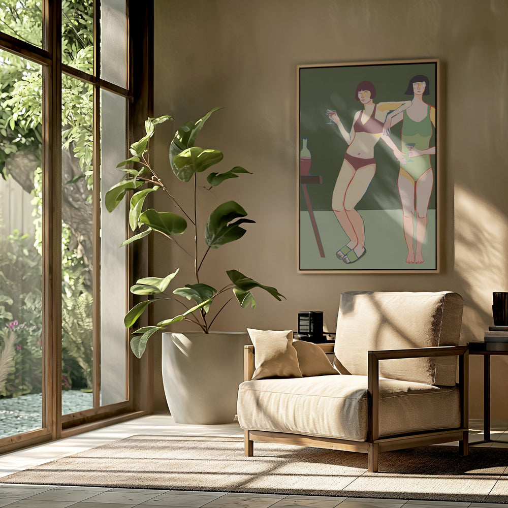 Loungende dames | Poster