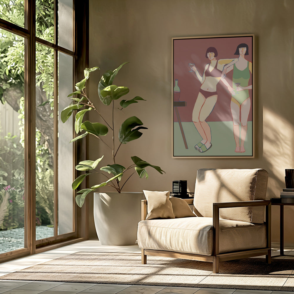 Loungende dames | Poster