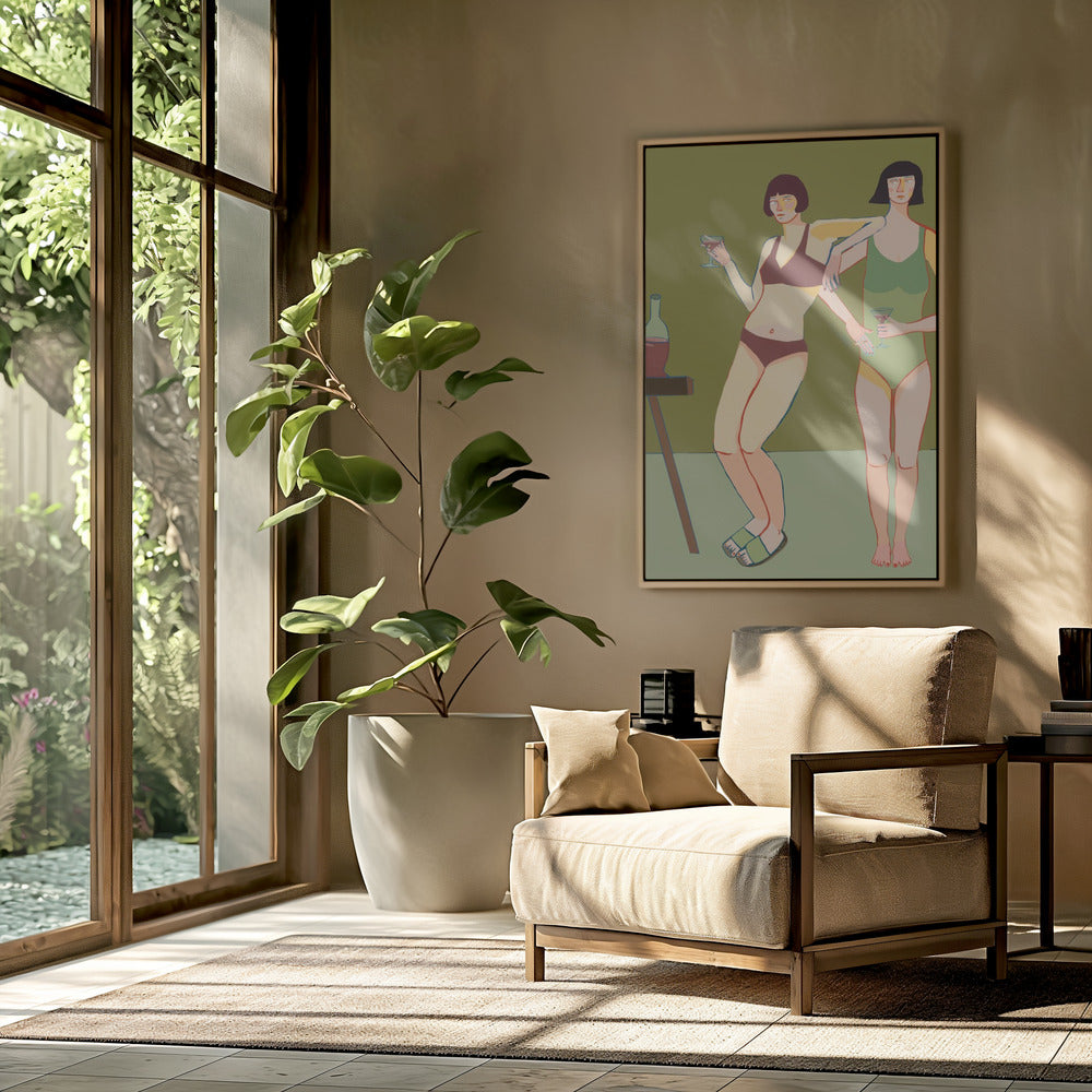 Loungende dames | Poster
