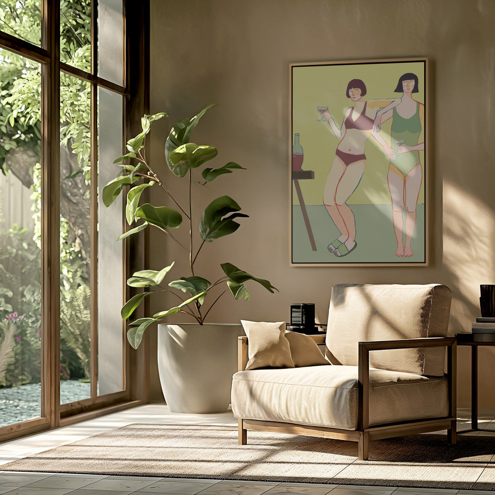 Loungende dames | Poster