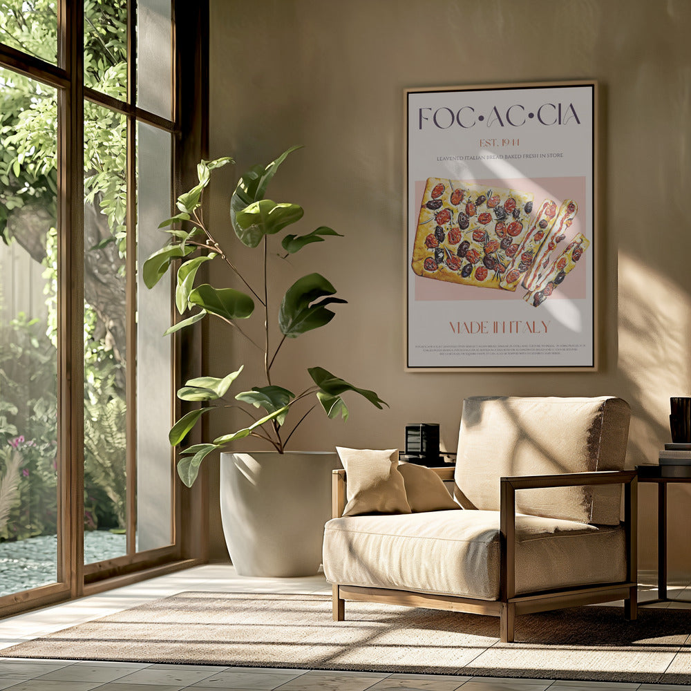 Italian Bread with Tomatoes and Olives | Poster