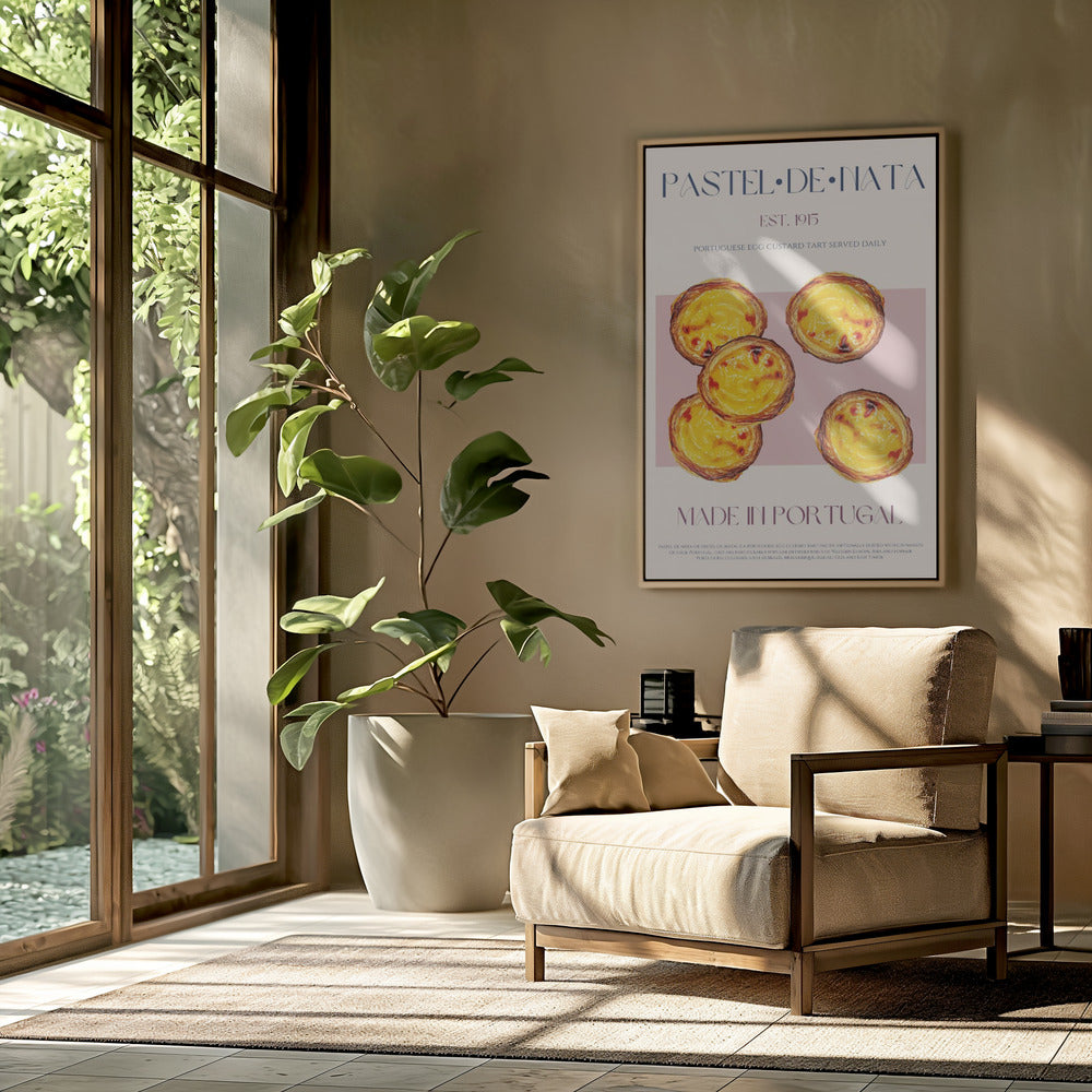 Traditionele Portugese eiercustardtaart | Poster