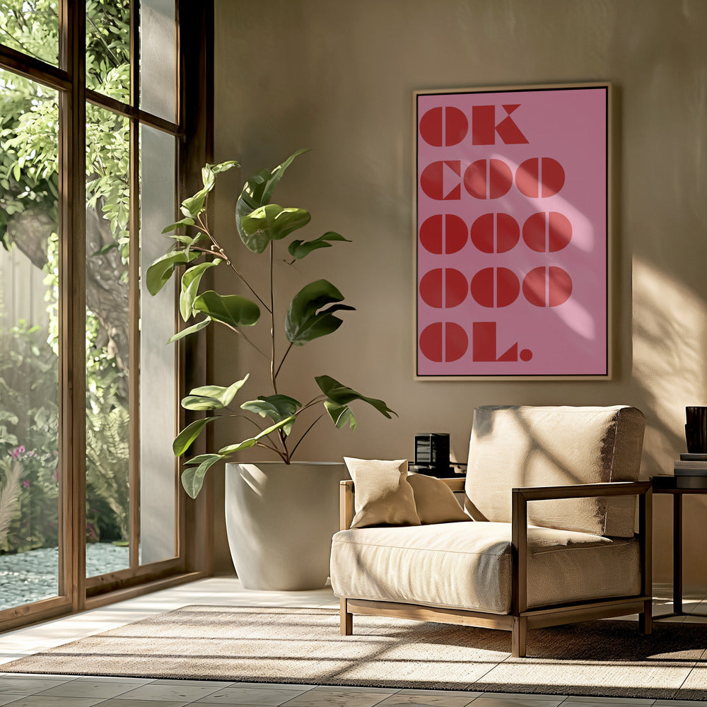 Gedurfde geometrische boodschap | Poster