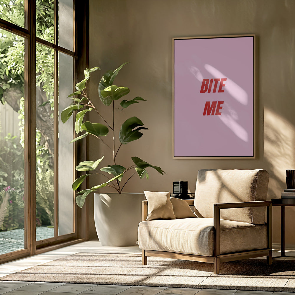 Rood op roze lef | Poster