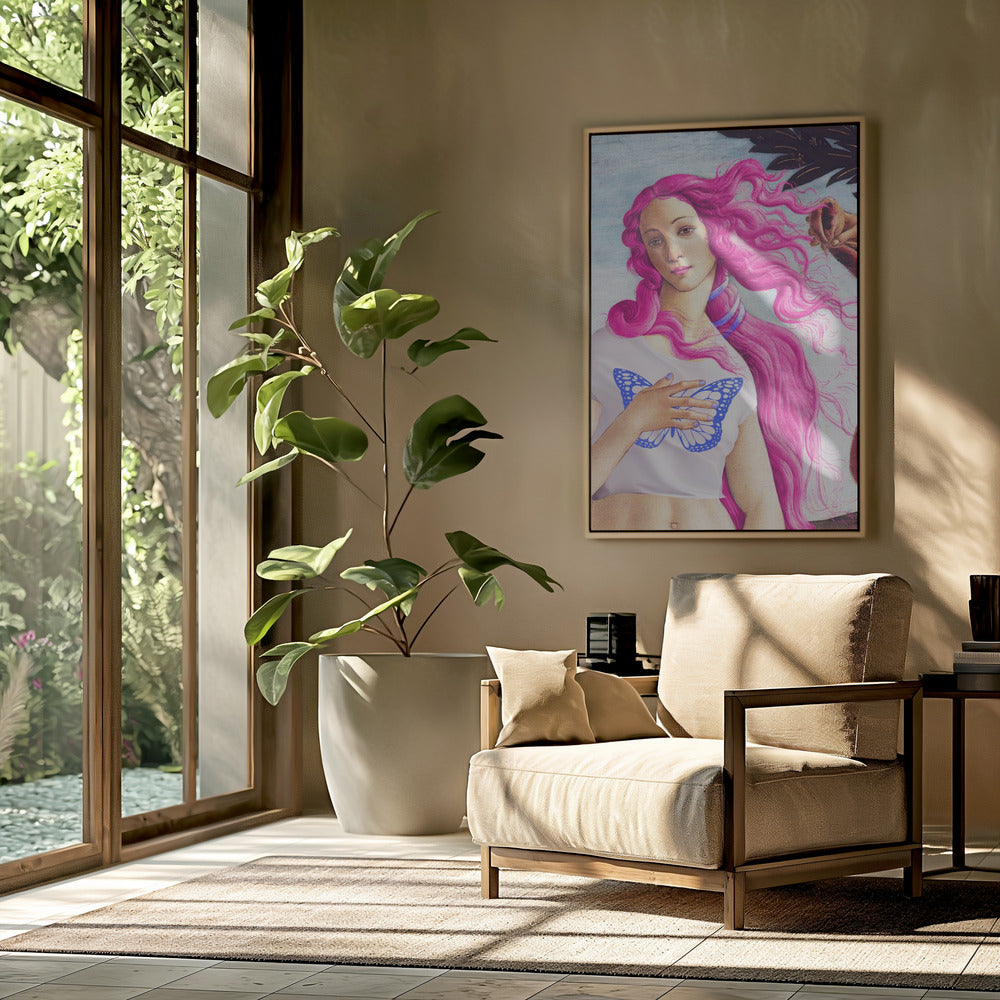 A Figure with Vibrant Pink Hair | Poster