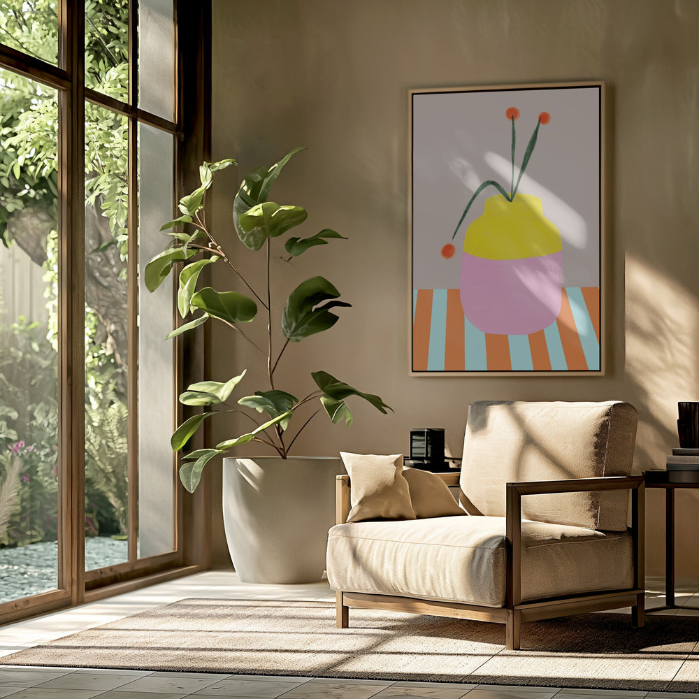 Gedurfde vaasbloemen | Poster