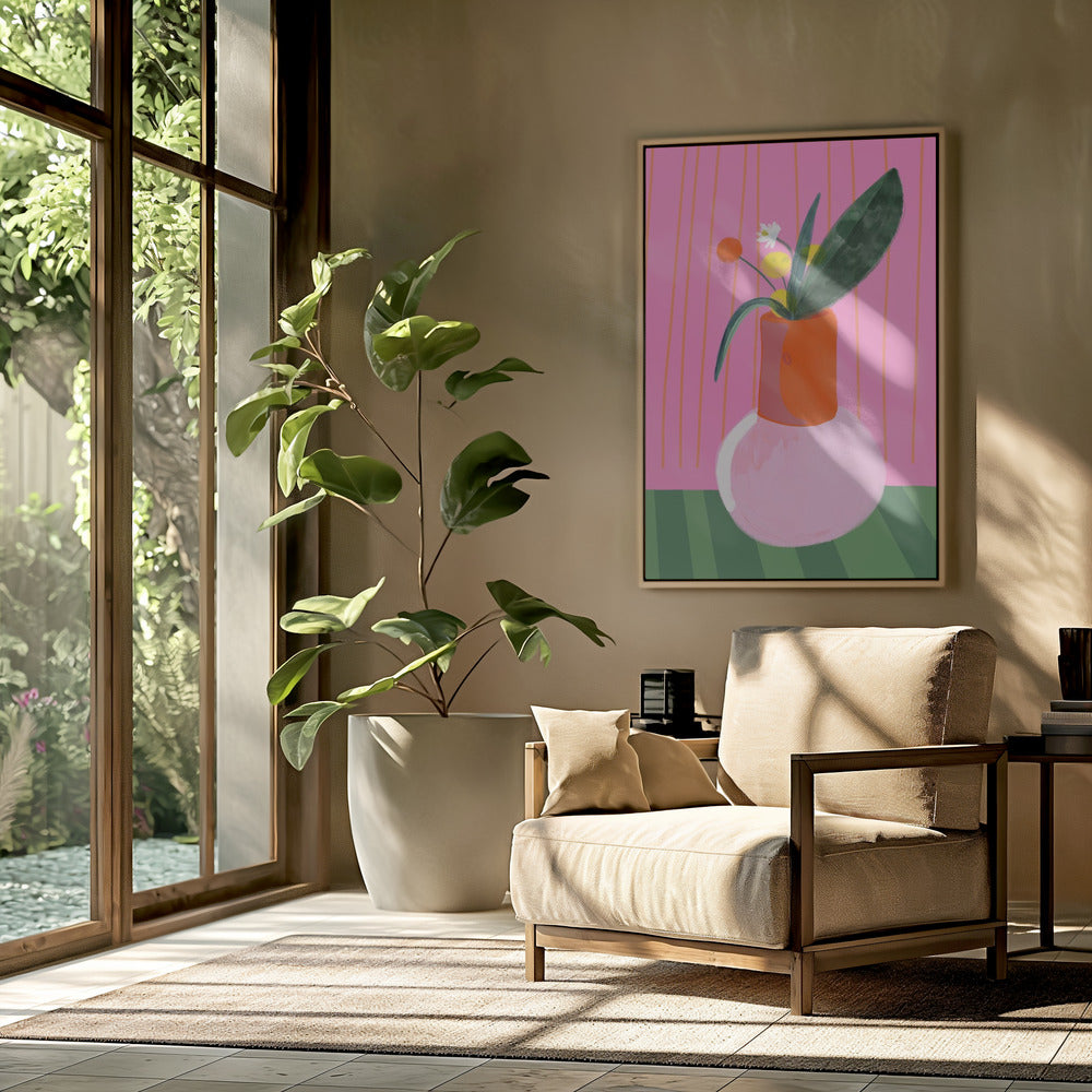 Levendige vaasdisplay | Poster