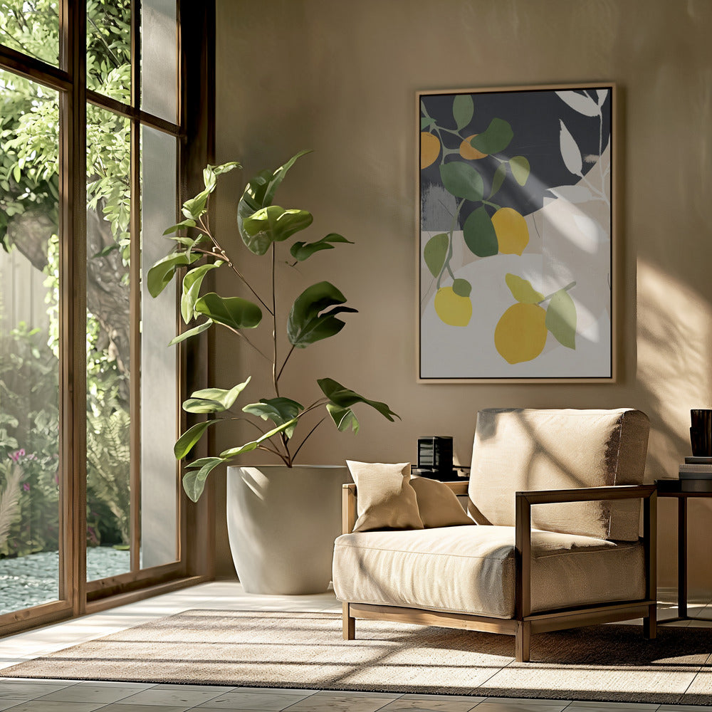 Citroen Abstracte Kunst | Poster
