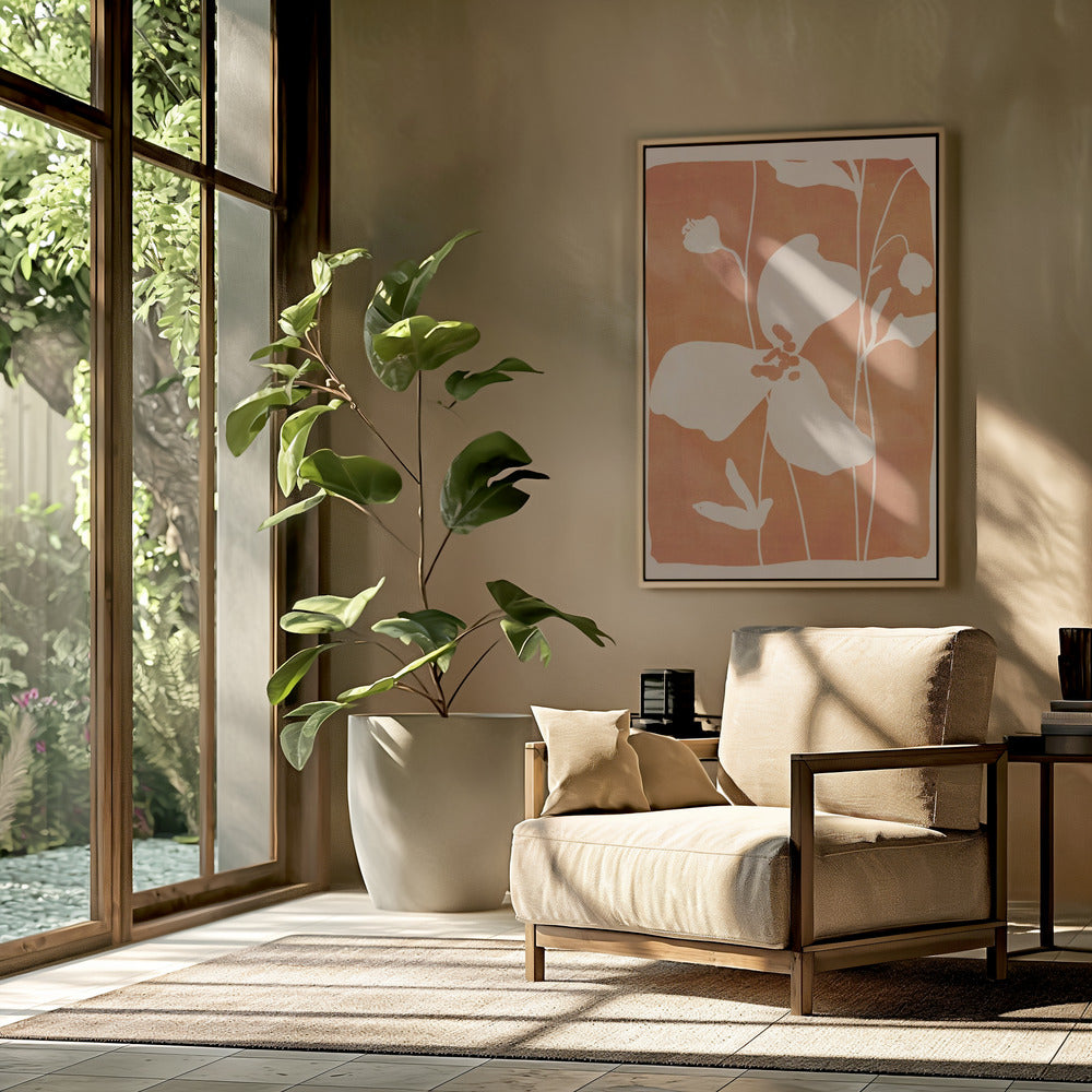 Abstracte minimale bloemen | Poster