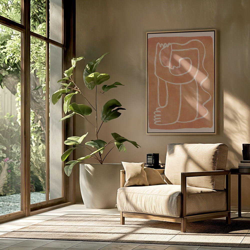 Abstracte lijnkunstfiguur | Poster