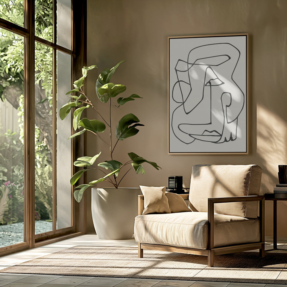 Abstracte lijnkunst | Poster