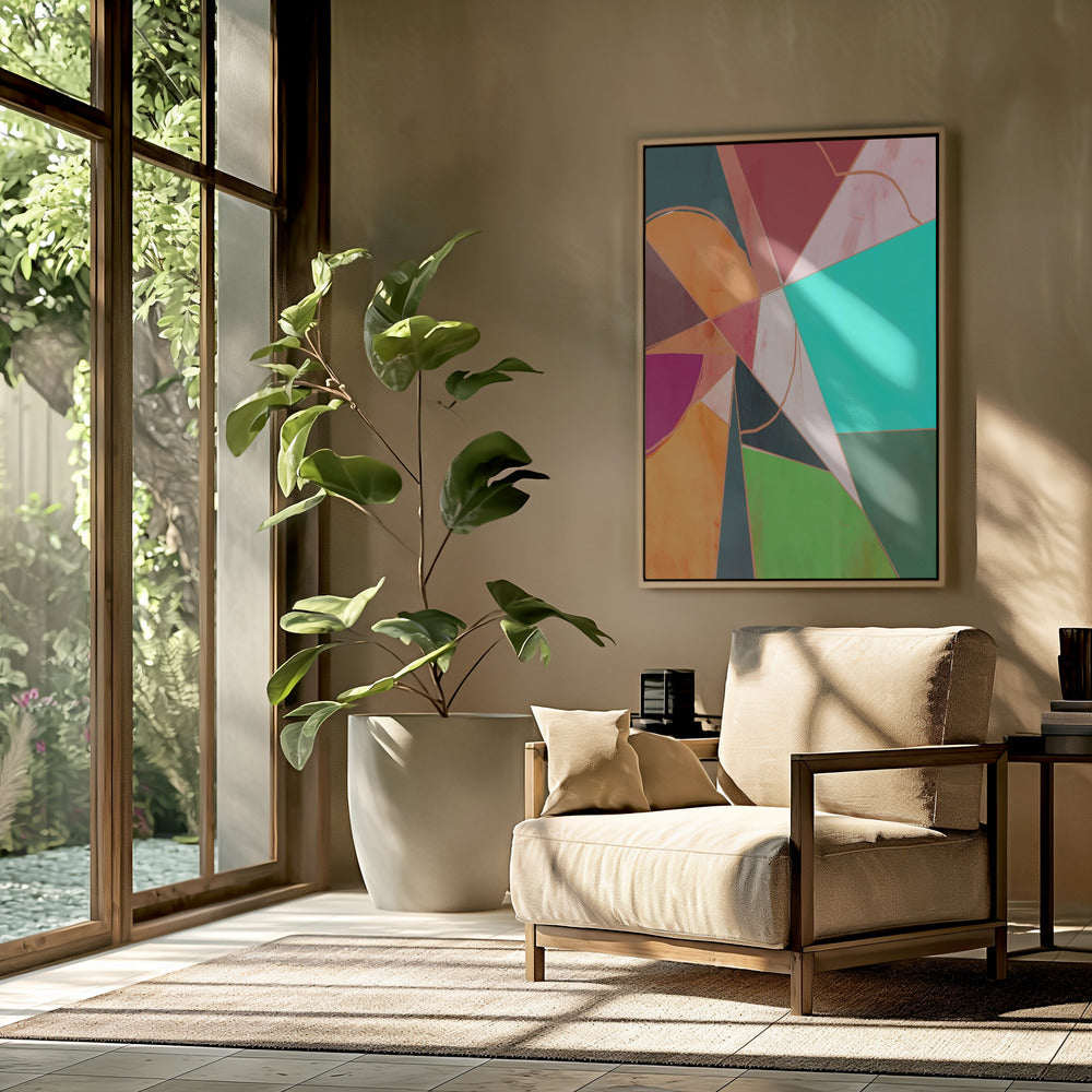 Kleurrijke geometrie abstract | Poster