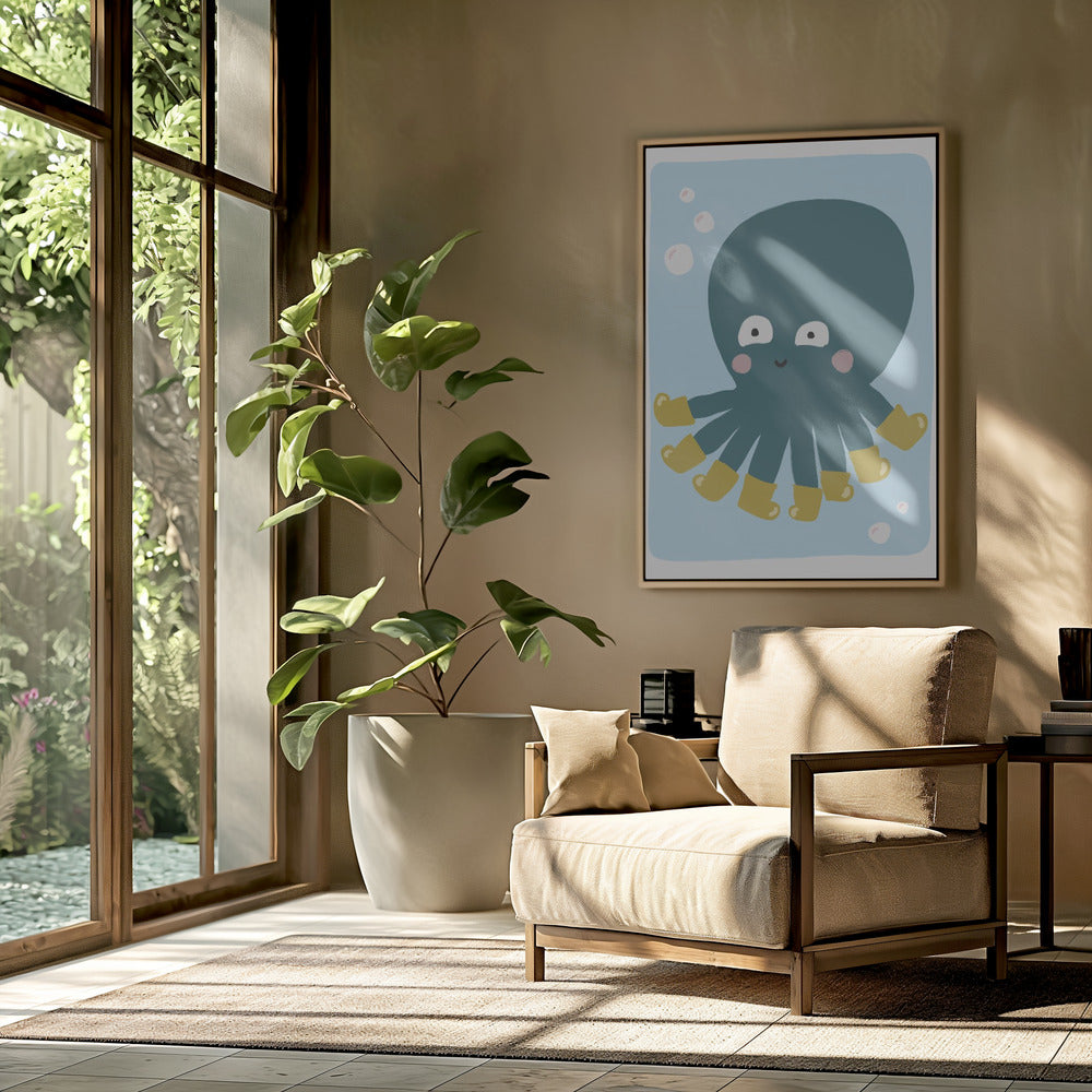Plezier met gelaarsde octopus | Poster