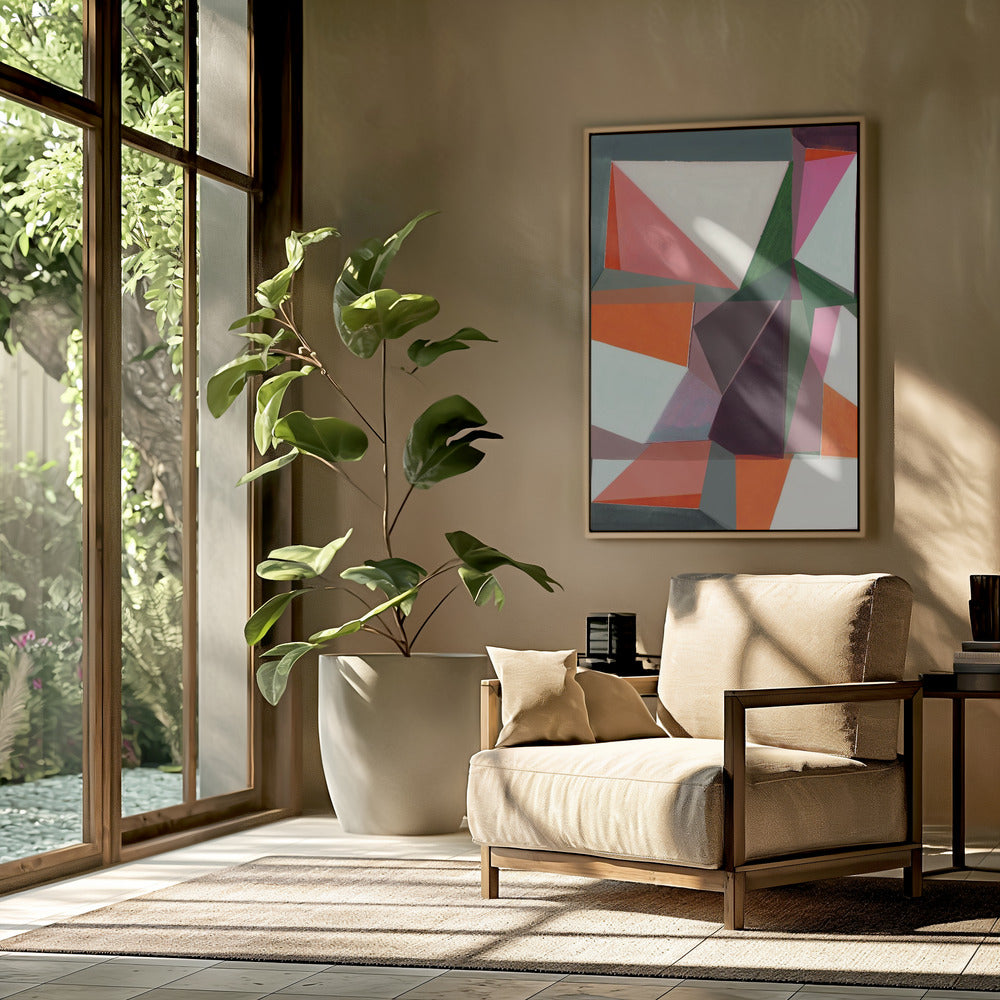 Geometrisch abstract in levendige tinten | Poster