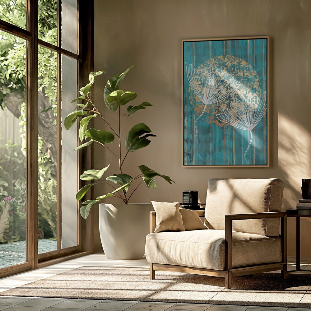 Abstracte botanische kunstprint | Poster