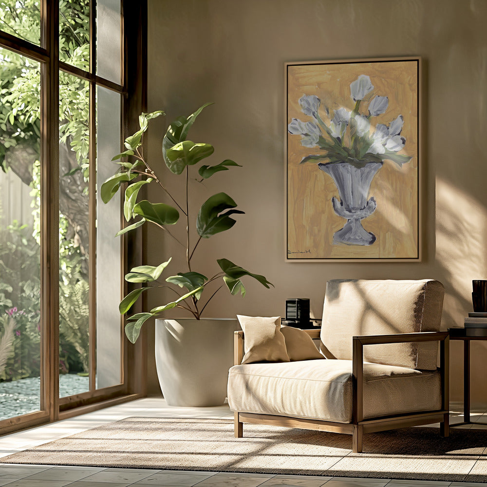 Witte Tulpen | Poster