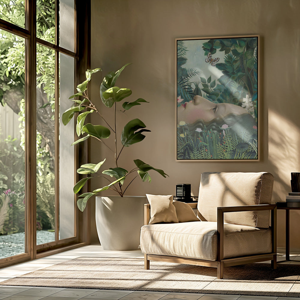 Giovanna in tropische tuin | Poster