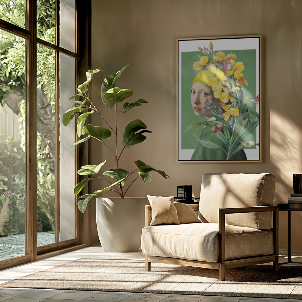 Meisje met de parel, de lente-editie | Poster