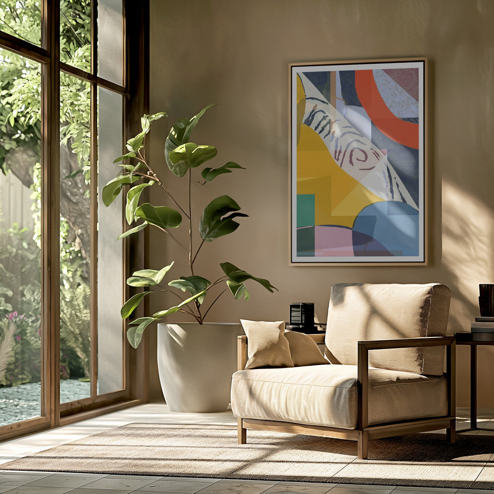 Levendige compositie van geometrische vormen | Poster