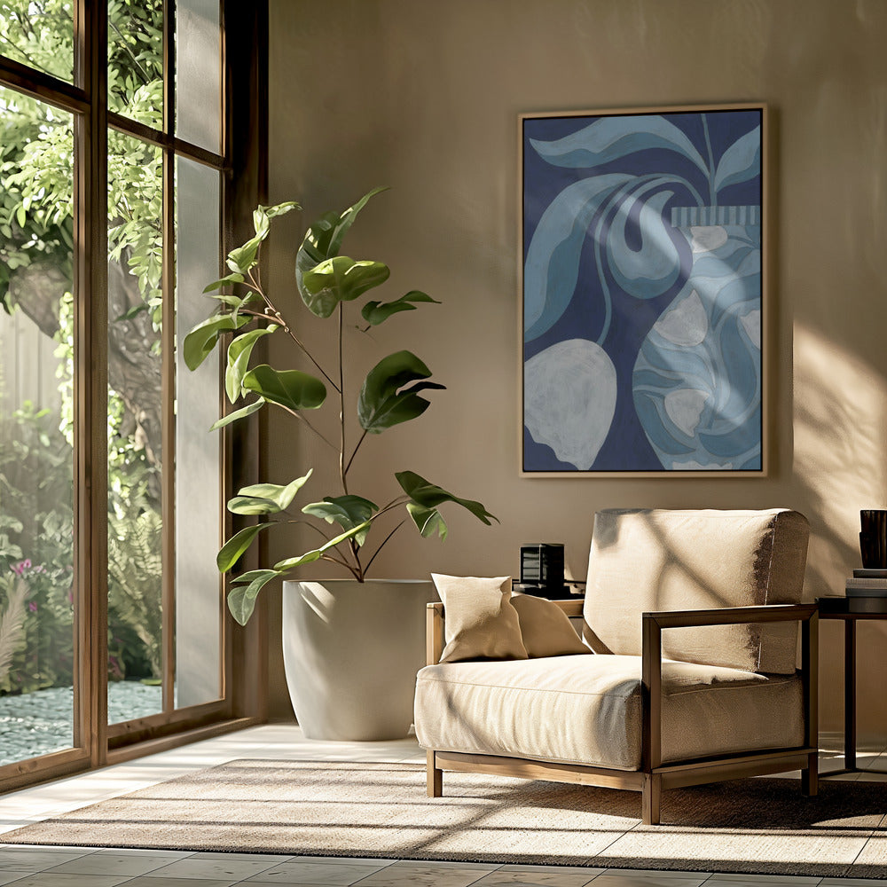 Stilleven met witte tulp | Poster
