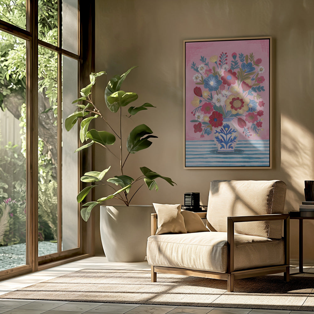 Vase Abundant Floral Still Life | Poster