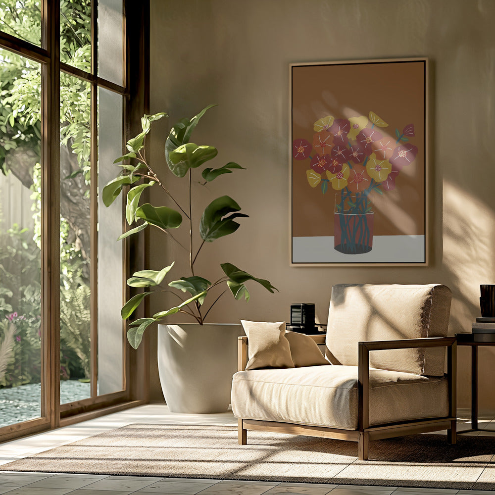Floral flowers in vase | Poster