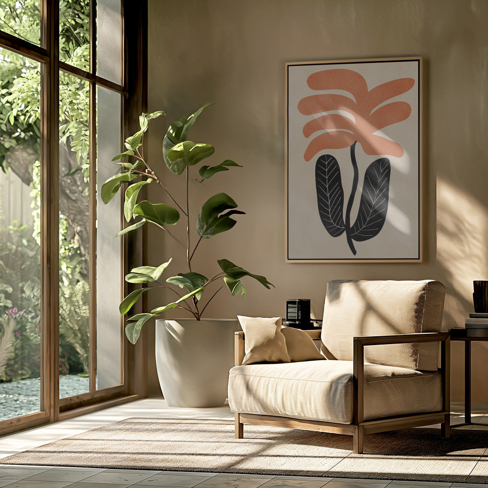 Orange floral flower | Poster