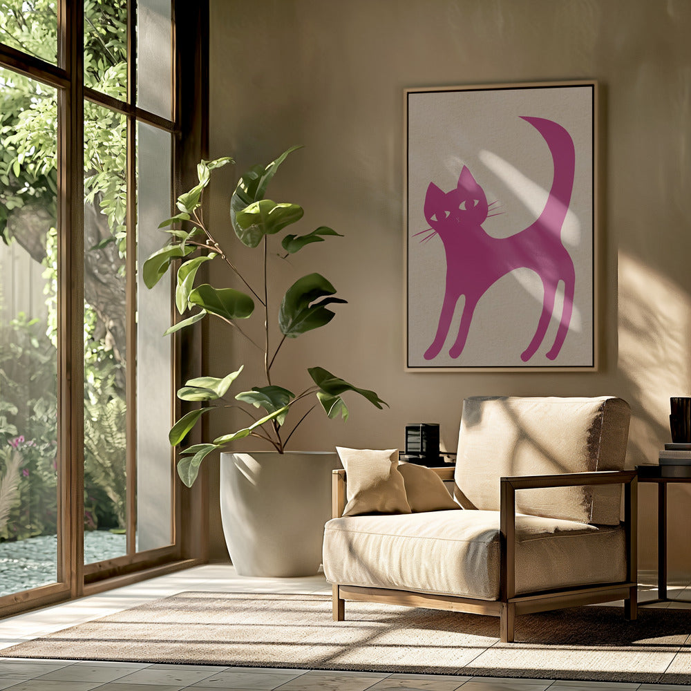 Roze kat | Poster