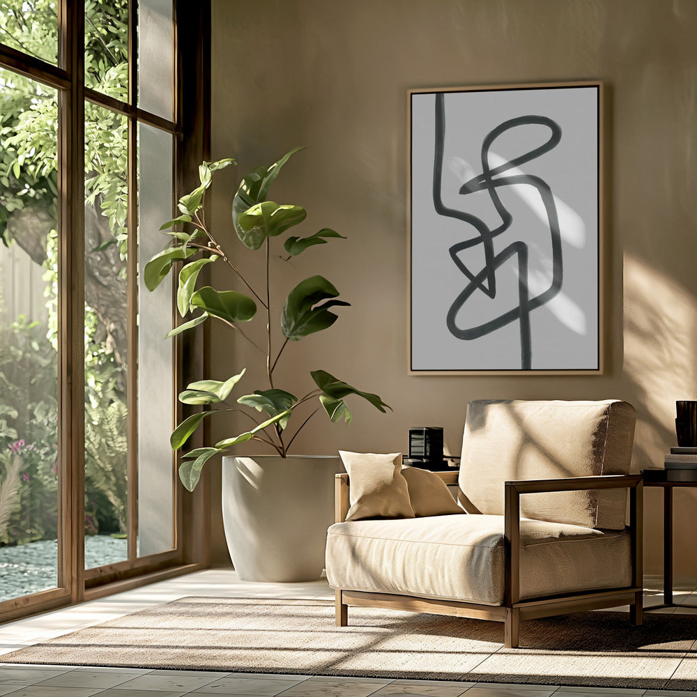 Ontspanhouding Zwart | Poster