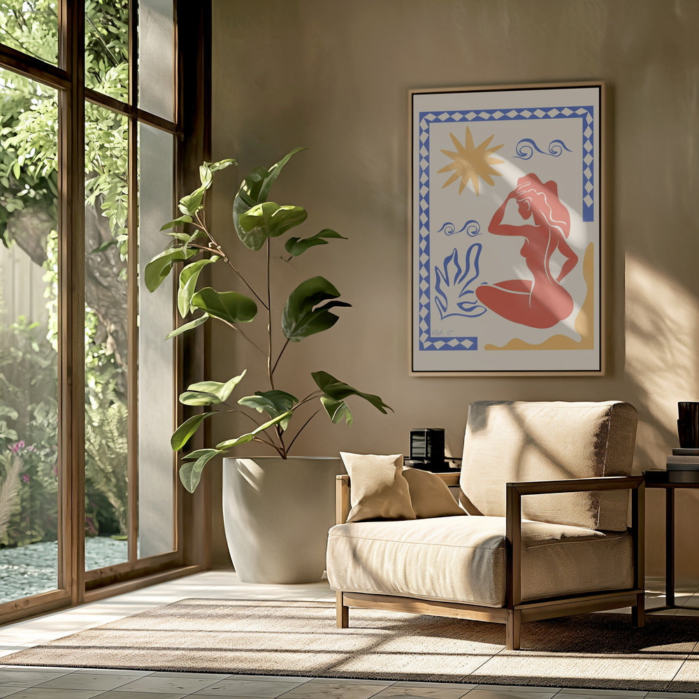 Zonnebaden (Trichromatisch) | Poster