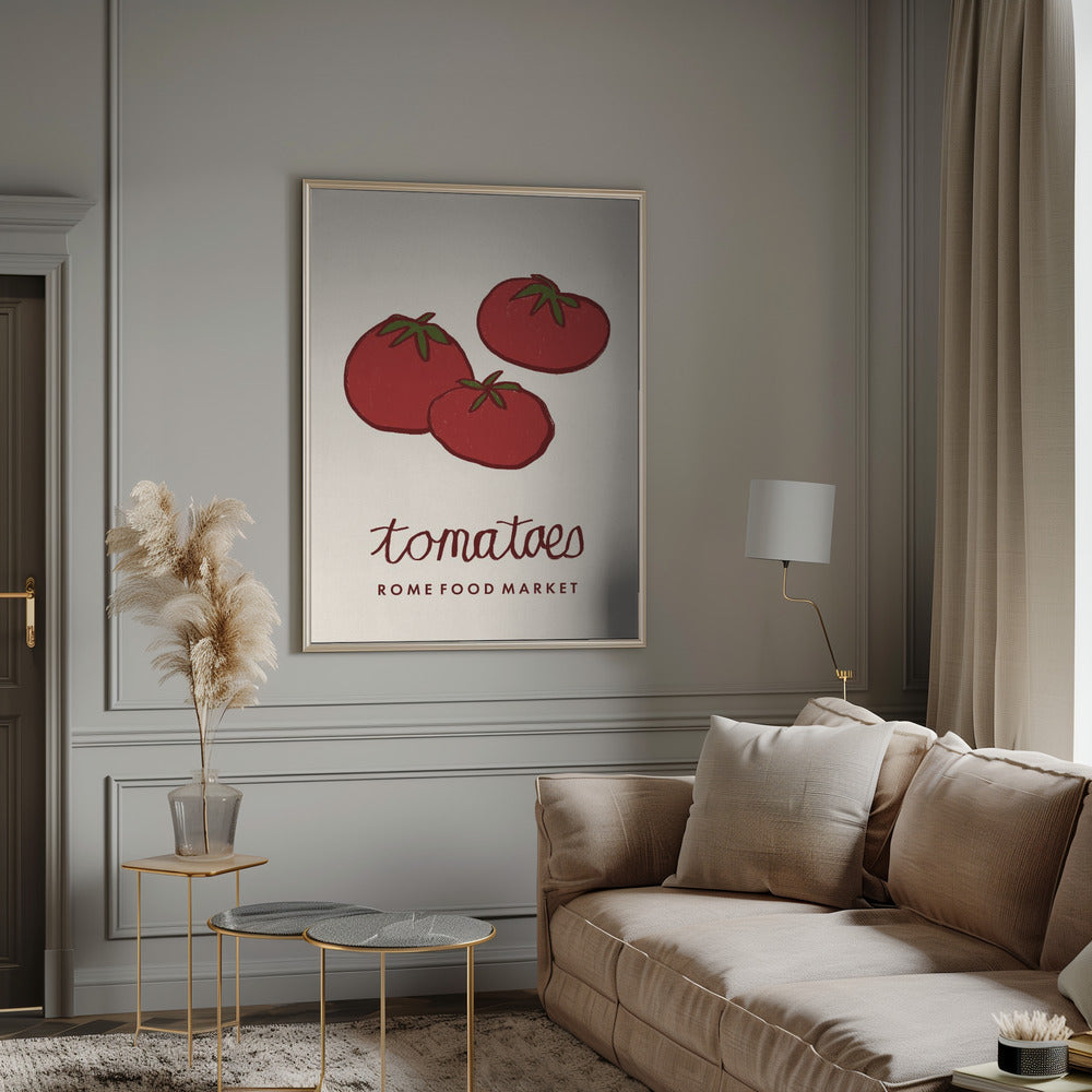 Food Art - Tomatenmarkt Rome | Poster
