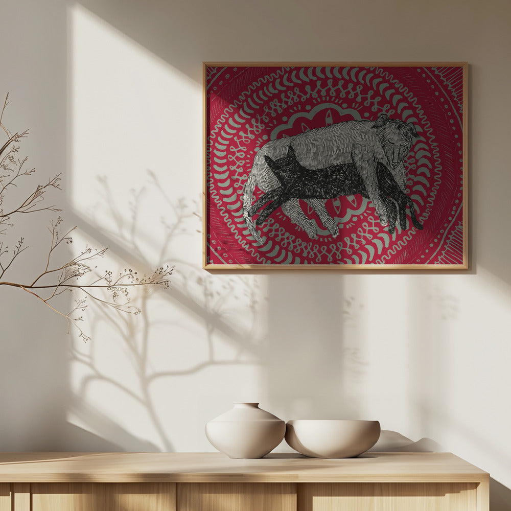 De kat en de hond | Poster