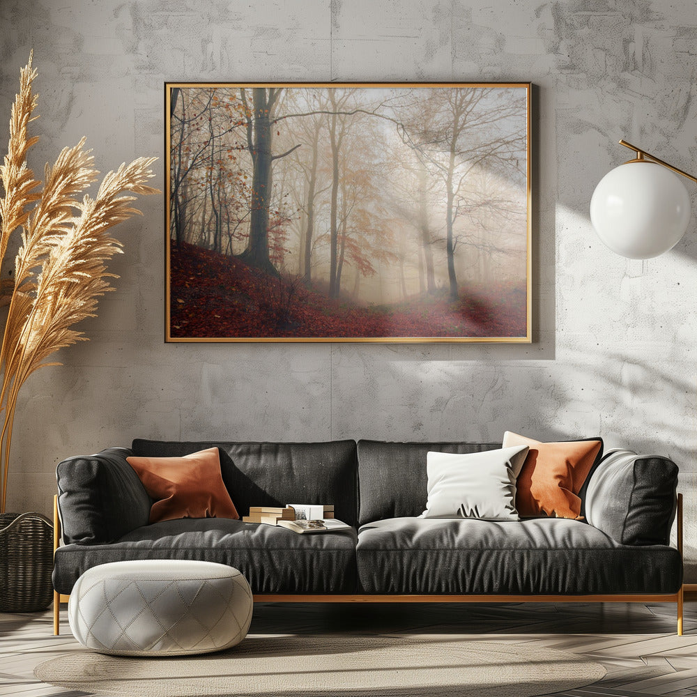 Wachten op het hert. | Canvas