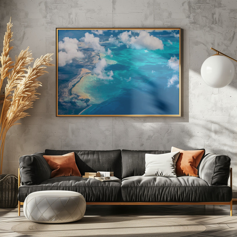 Zandstrand ontmoet oceaan | Canvas