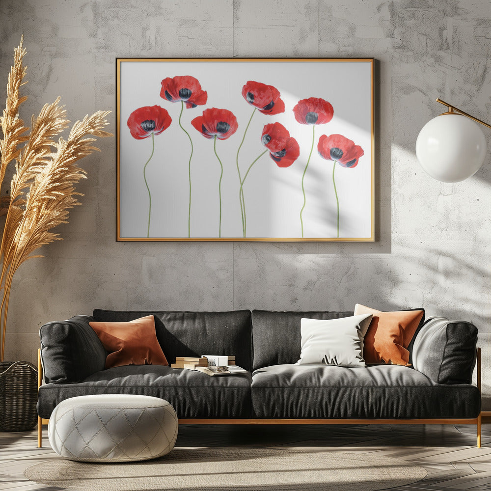 Lieveheersbeestjes Klaprozen | Canvas