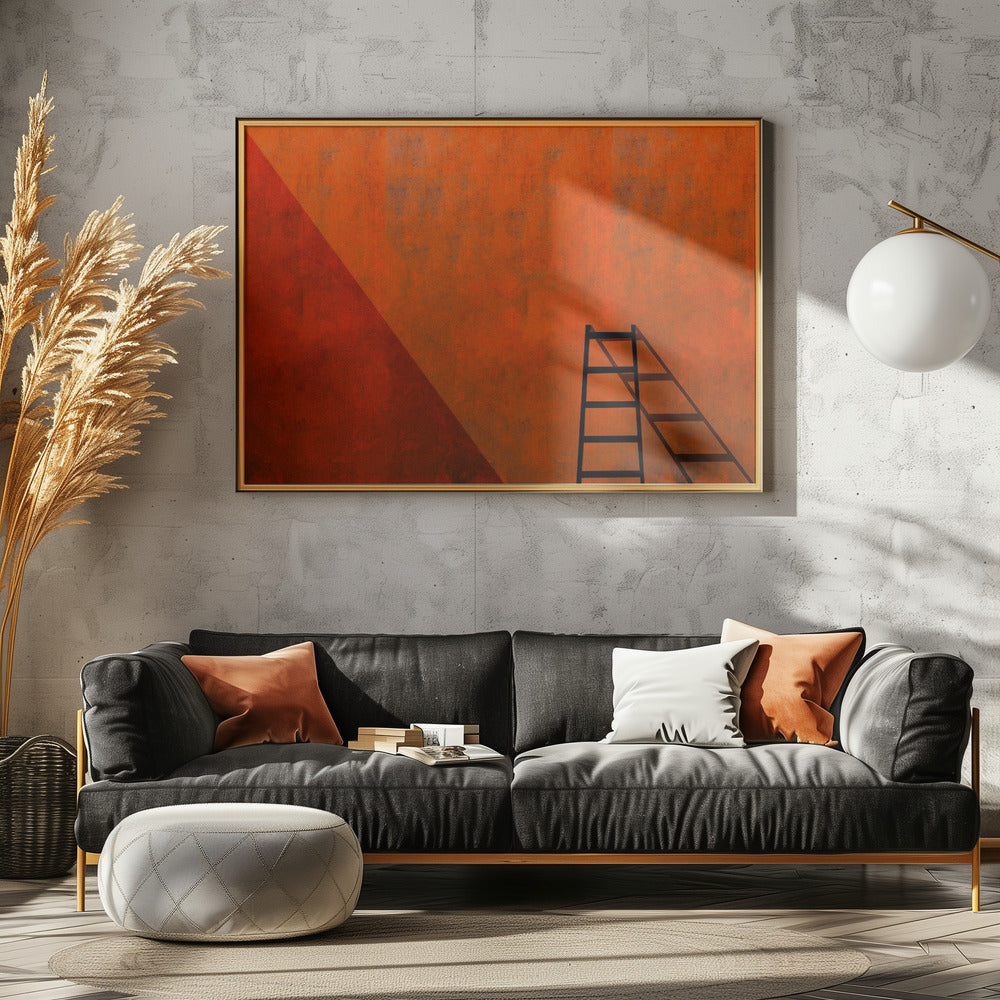Een ladder en zijn schaduw | Canvas