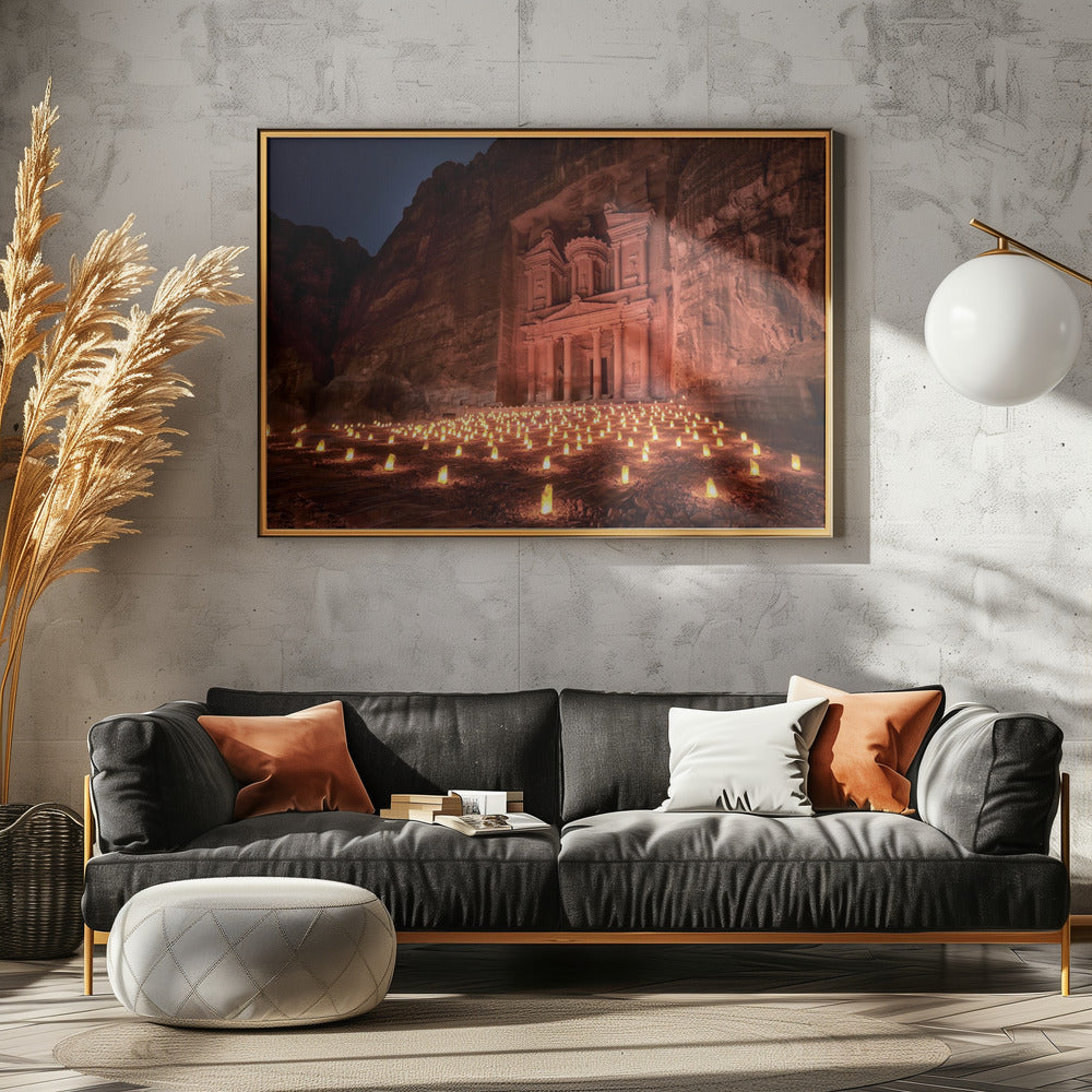 Petra bij nacht | Poster