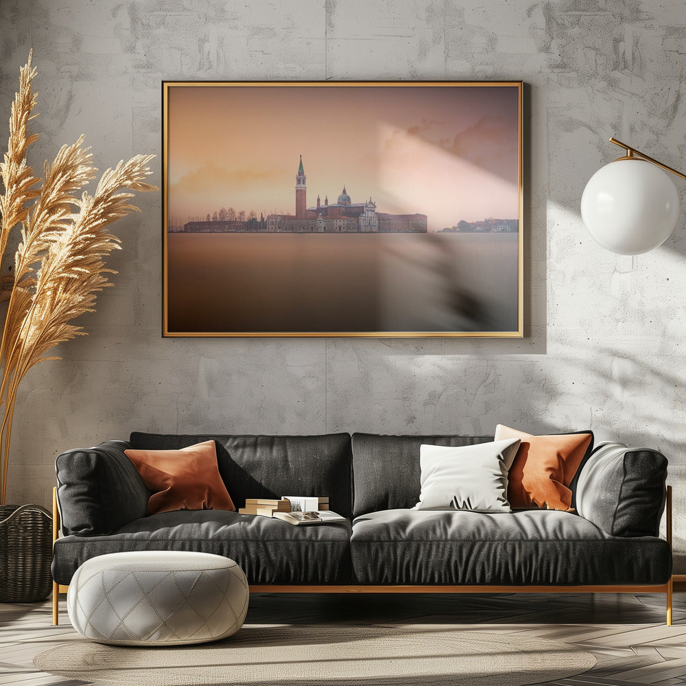 Roze zonsopgang in Venetië | Poster