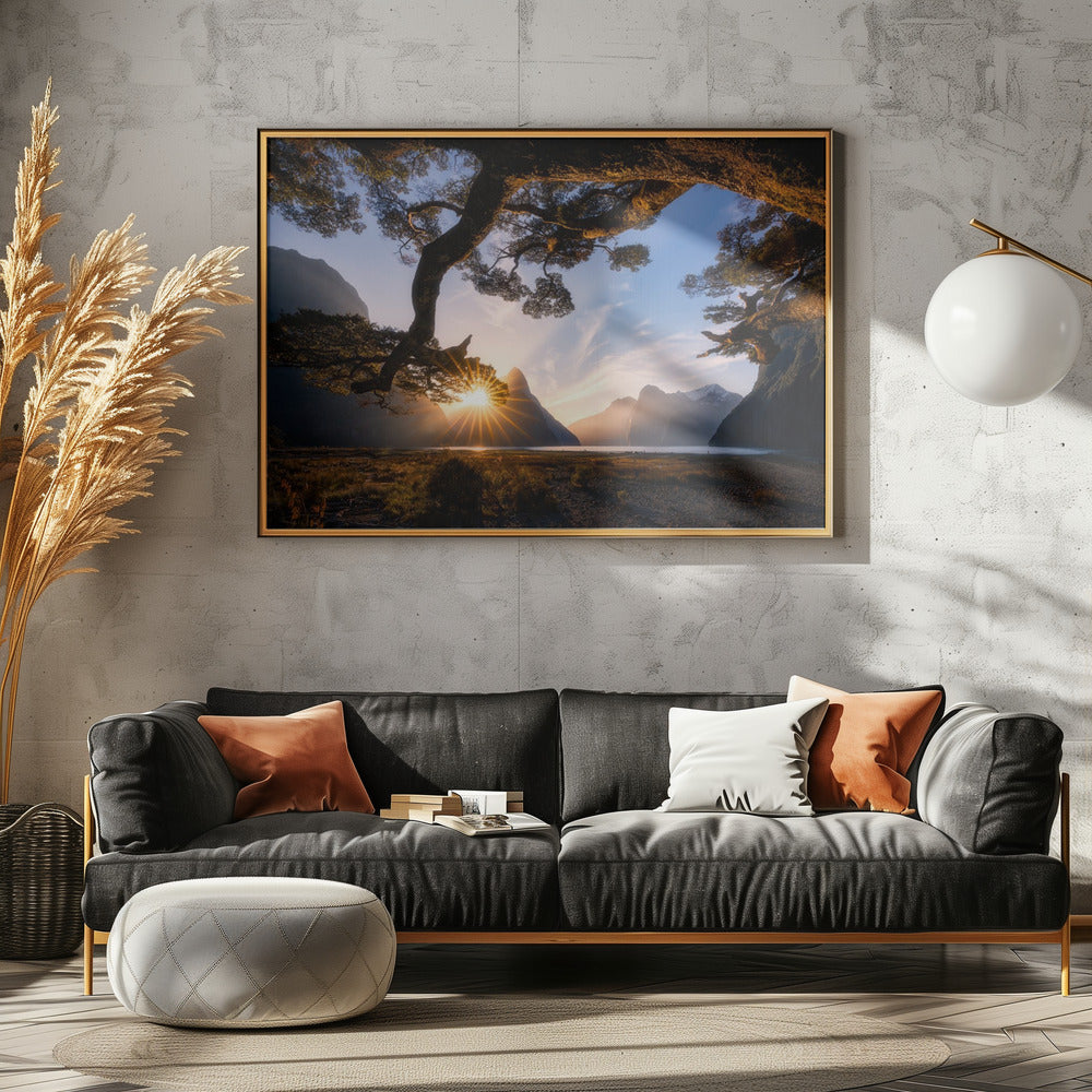 Zonnige dag in Milford Sound | Poster