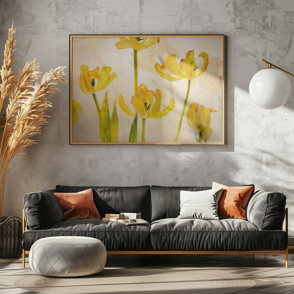 Bloeiende tulpen | Canvas